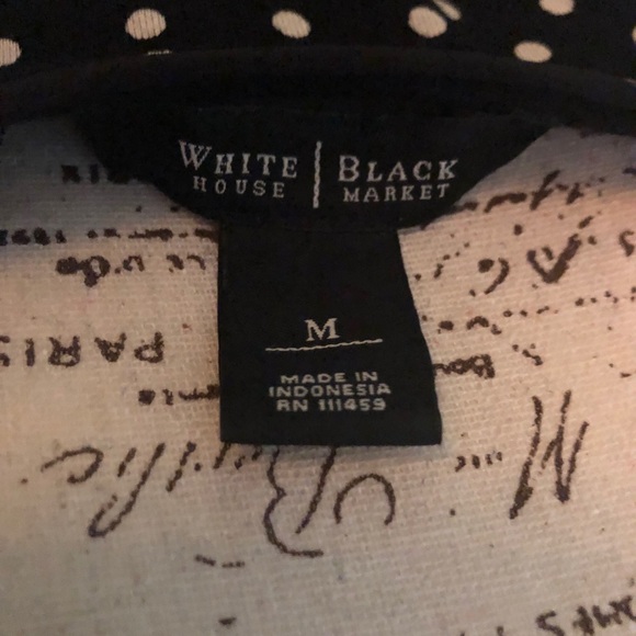 WHBM polka dot scoop back blouse size medium - Picture 7 of 7